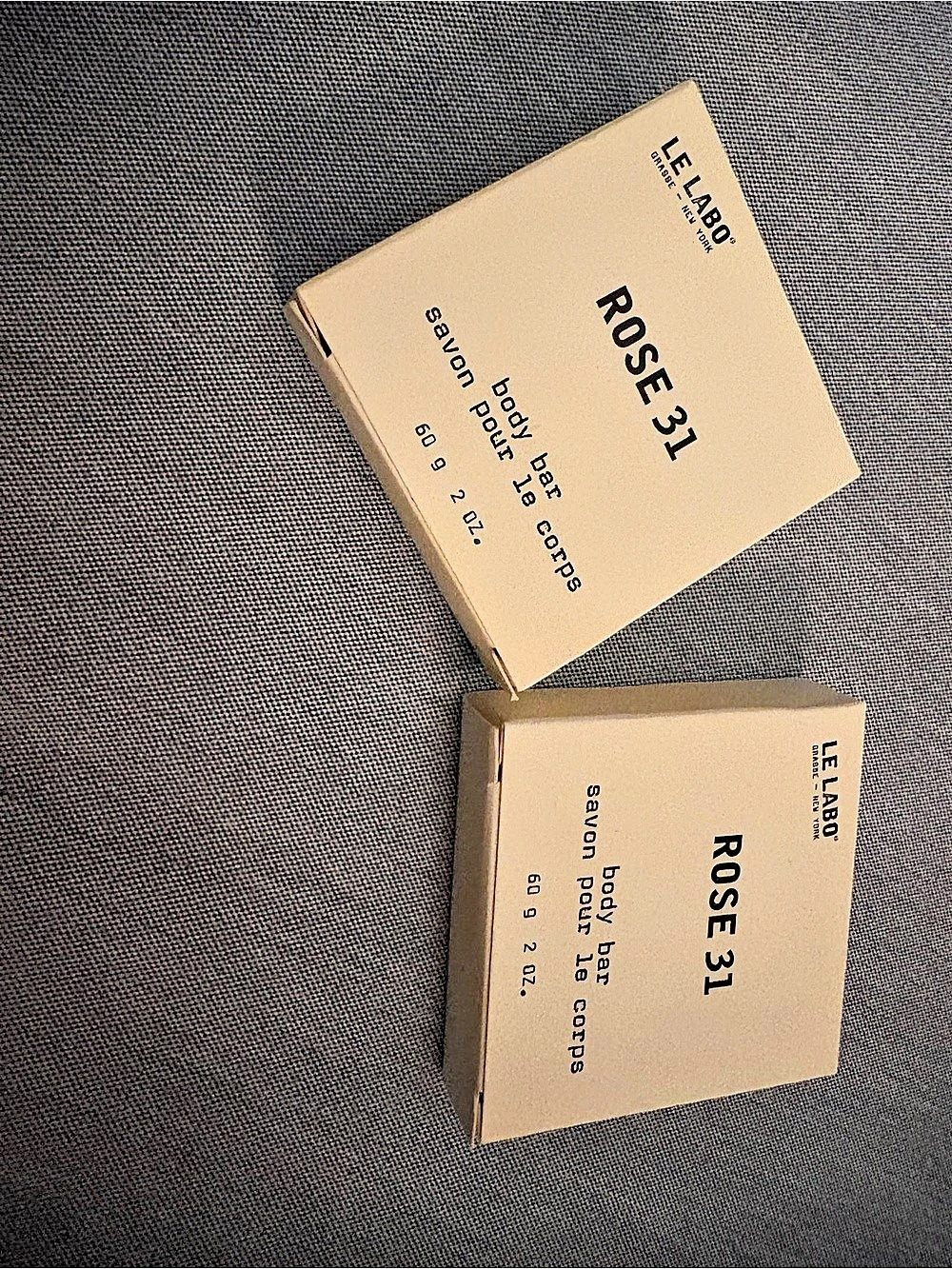 Lot of 2 Le Labo Rose 31 Body Bar Soap 2 oz / 60g NIB Fairmont Hotel Amenity